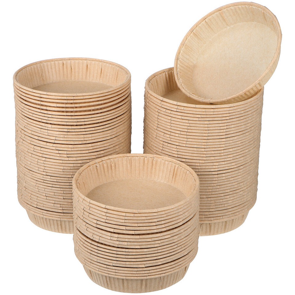 100Pcs Mini Pie Pans for Baking Disposable Molds Tart Cake Paper Baking