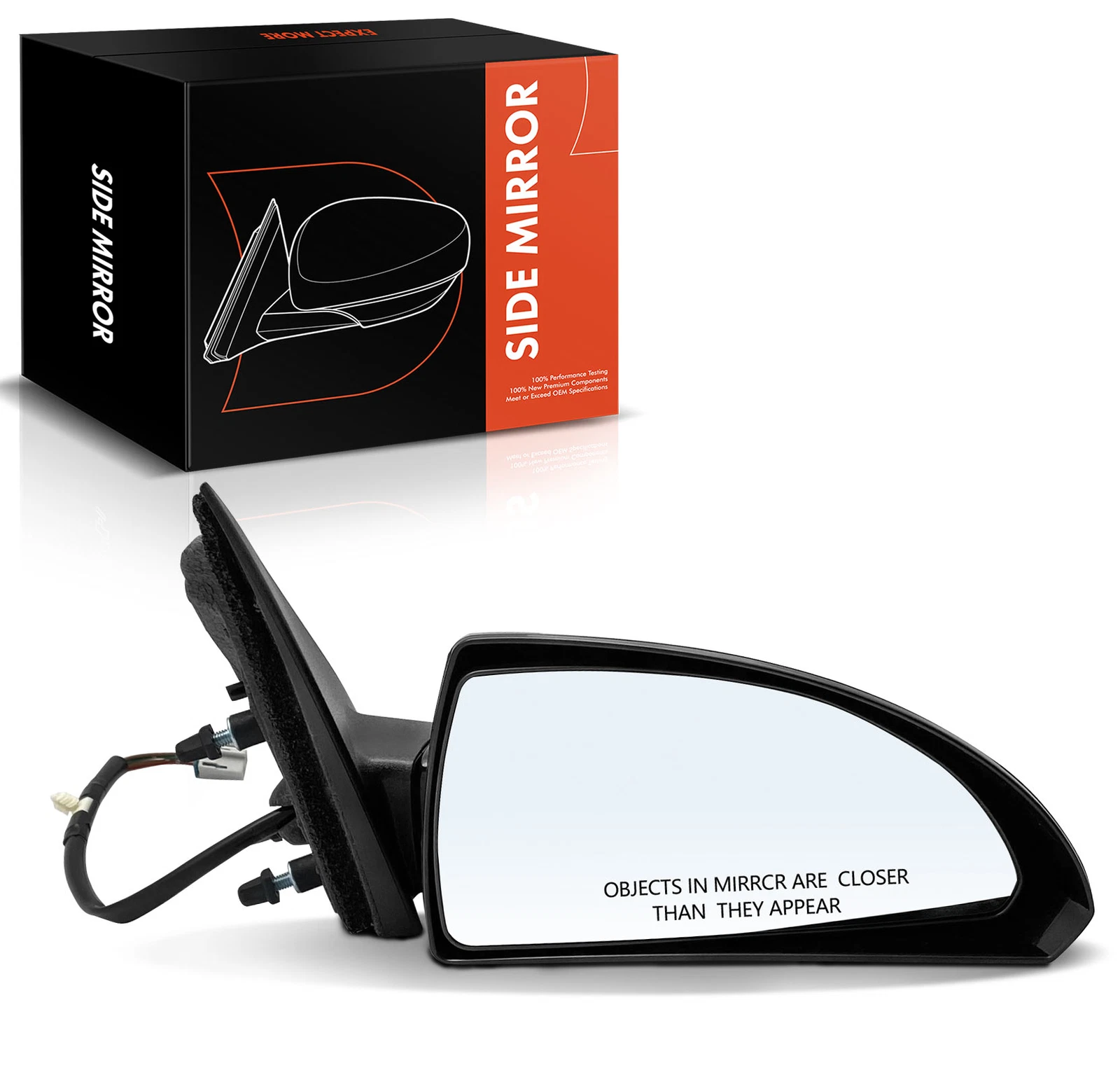 Passenger Black Mirror with Power Glass Adjust for Chevy Impala Impala Limited