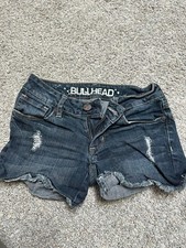 Distressed Denim Cut Off Shorts Dark Wash Size 0 -Bullhead