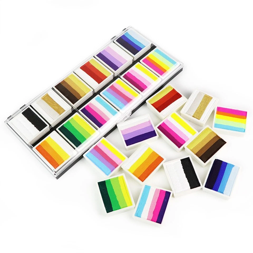 Kit de Pintura Facial Bowitzki Nuevos Colores Pasteles Divididos para Niños PARA 100+Pintura Rostro Foto 3 de 4