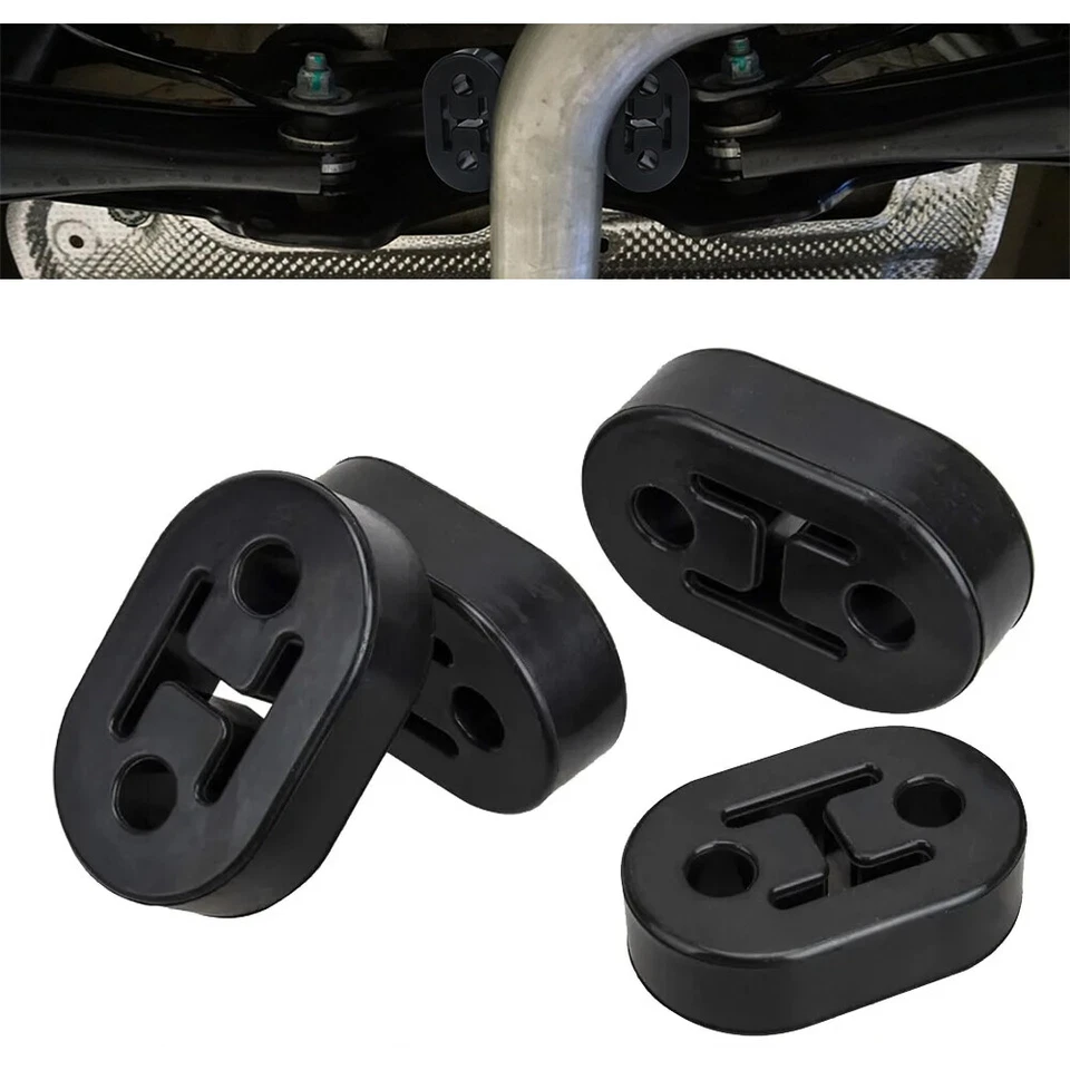 4X Rubber Exhaust Tail Pipe Mount Holder Bracket Hanger Insulator Foto 3 de 4