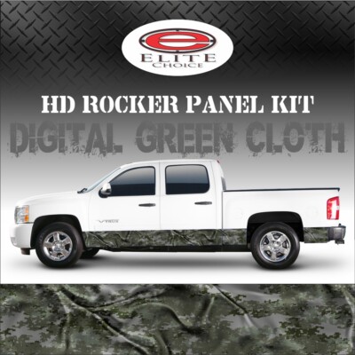 Digital Green Cloth Rocker Panel Graphic Decal Wrap Truck SUV - 12'' x 24FT