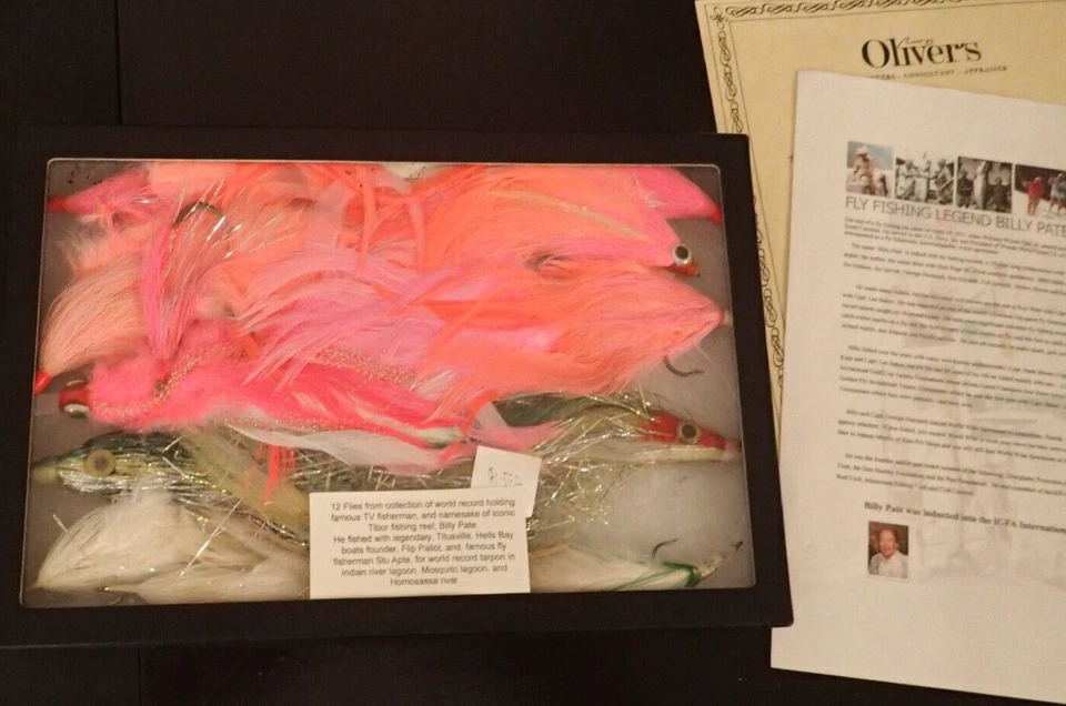 Pesca a mosca Tibor BILLY PATE Estate certificado de autenticidad usado x12 moscas de agua salada en alta mar + estuche Foto 2 de 4