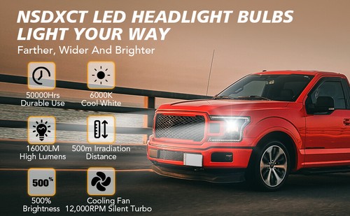 Para Toyota Camry 2007-2018 9005 H11 Bombilla Faro LED Luz Alta/Baja Blanca M8 - Imagen 14 de 19