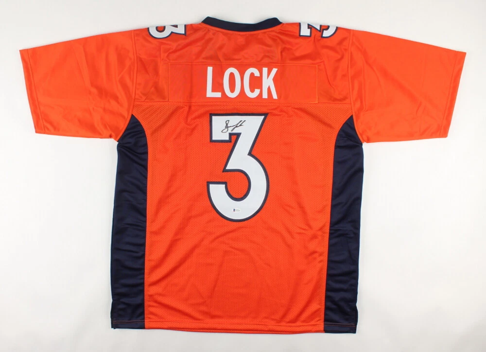 Drew lock sale autographed jersey