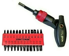 CRAFTSMAN PROFESSIONAL Ratcheting Screwdriver Set Angled Driver Grip DEU 947473