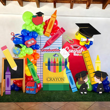 20 Pcs Preschool Graduation Decorations Pre-K Graduation Backdrop DIY Photo Back