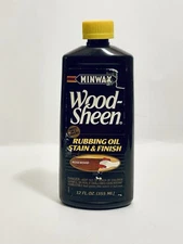 Minwax Wood-Sheen Rubbing Oil Stain & Finish ROSEWOOD Yellow Cap 12 Oz 95% FULL