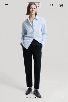 ASKET Cotton Blend Dark Navy Classic Chino New with Tags Slim 28 Portugal