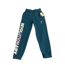 Black Men Smile Sweatpants Kids Small Blue Elastic Waistband Revolutionary Print