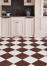 X Chris Loves Julia Bonneville Oxblood Peel and Stick Floor Tiles, FP6333