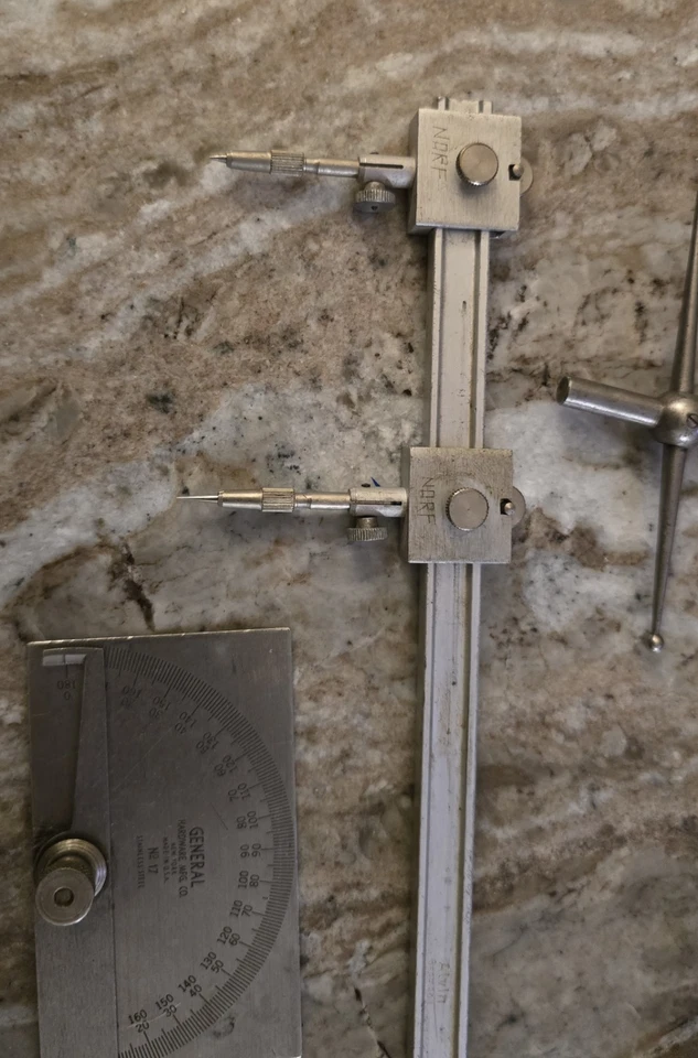 Herramientas de dibujo de colección Starrett, General, Alvin - EE. UU. y Alemania 260195 Foto 4 de 4