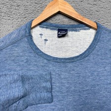 Vintage Duofold Shirt Mens XL Blue Thermal Base Layer Made USA Wool Blend