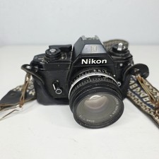 Nikon EM 35mm Film Camera SLR with case AS IS