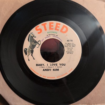 ANDY KIM 7'' 45 RPM ''Baby, I Love You'' & ''Gee Girl'' VG+ condition