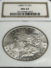 1883-O Morgan NGC MS63 Dollar $1 Silver Cert #3016908-022 — photo 5