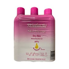 Skintimate Skin Therapy Moisturizing Shaving Gel for Women, Dry Skin, 9.5oz, 3pk