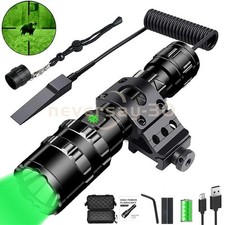 100000lm LED Flashlight for Picatinny Rail Mount Hunting Tactical Gun Light US