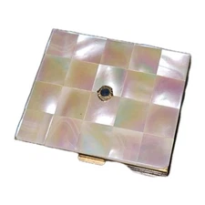 Vintage Lions Club Makeup Mirror Powder Compact Collectible