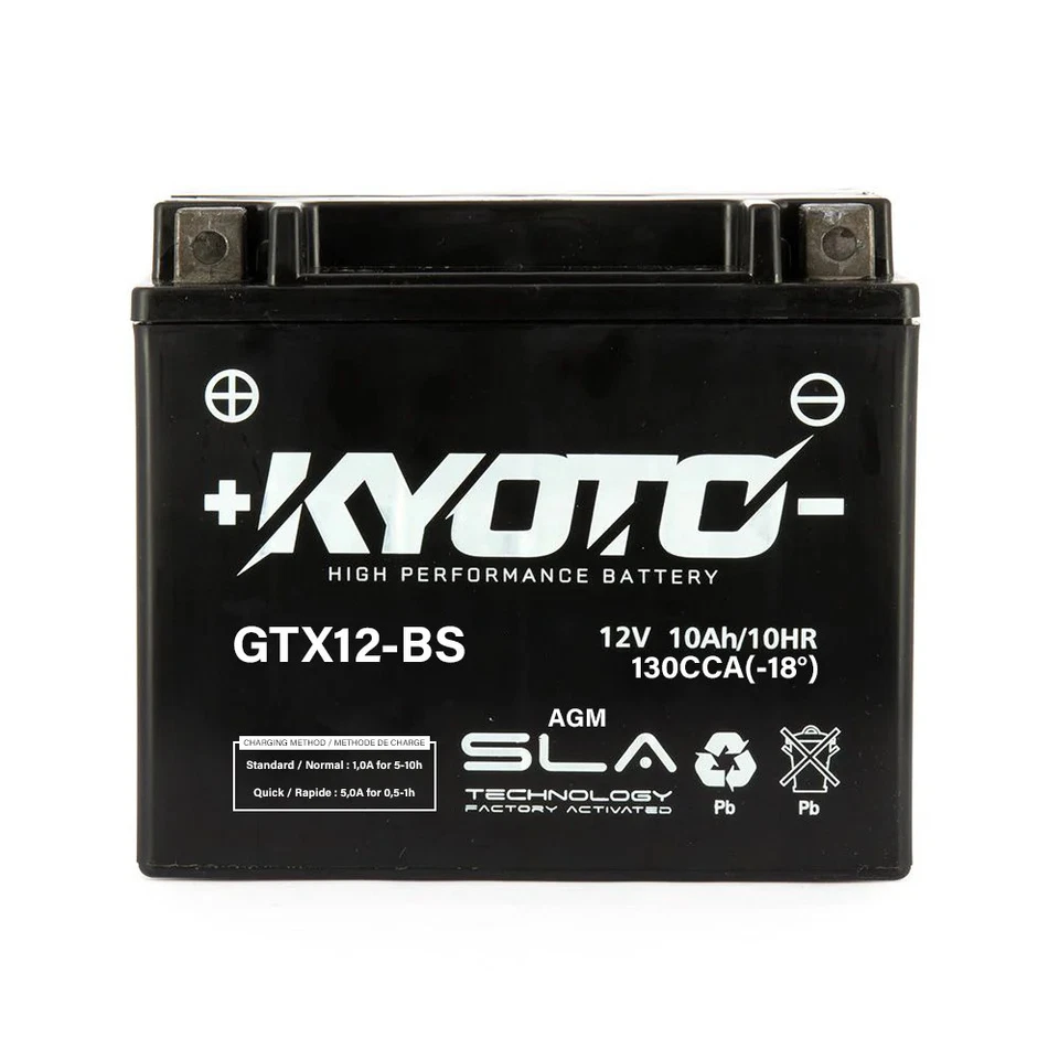 Batterie KYOTO GTX12-BS SLA-AGM - Sans Entretien - Prête à l'Emploi - Photo 1/1