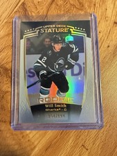 2024-25 Upper Deck UD Stature Will Smith RC Rookie Card / 999 San Jose Sharks. rookie card picture