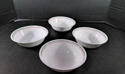 CORELLE vintage CORRELLE CORNING winter hollie cerealbowls 6 1/2" set 4 NEVER USED