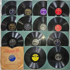 Fourteen 78 RPM 10" Records: Popular Jazz, Swing, Blues, Boogie, 1940s Lot APK
