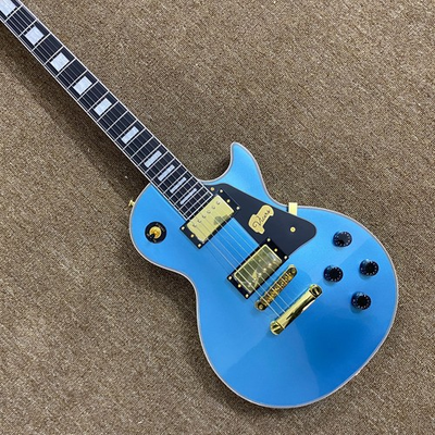 #ad LP Ace Frehley Signature Electric Guitar Blue HH Pickup Chrome Hardware in US $213.75