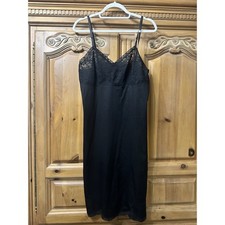 Van Raalte Full Dress Slip Womens 36 Nylon Lace Lingerie Made USA