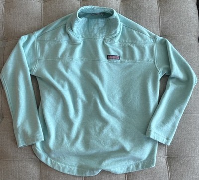 Vineyard Vines Relaxed Boathouse Funnel Neck Shep Sweatshirt Green Women's S