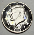 1996-S Silver Kennedy Choice Proof 90% Silver Half Dollar 50C. Beautiful Coin!