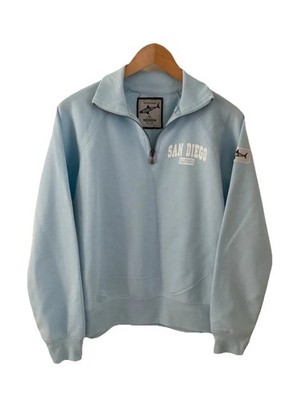 Damen Shark Tee 1/4 Zip blau San Diego Pullover/Sweatshirt, UK Größe Medium, Goo