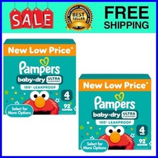 Pampers Baby Dry Diapers Size 4 92 Ct 2-Pack Fast Ship USA