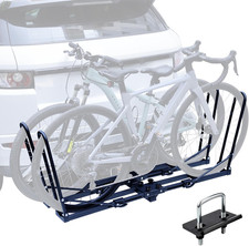2-bike Hitch Mount Rack - Folding Double-arm Carrier For Cars Suvs