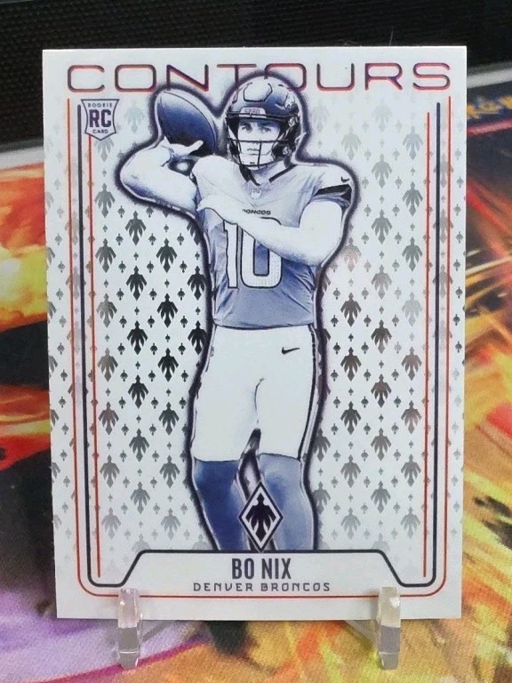 2024 Panini Phoenix Bo Nix #CON-BNX Rookie Contours Denver Broncos Football Card