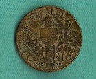 COIN 1940 FASCIST ITALY 10 centesimi KM74a Aluminum-Bronze — photo 2