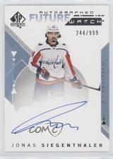 2018-19 SP Authentic Auto Future Watch 244/999 Jonas Siegenthaler #223 Auto 2du