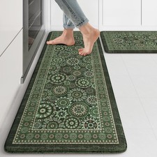 KIMODE Anti Fatigue Kitchen Mats for Floor 2 Piece Cushioned Boho Kitchen Rug...