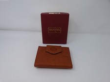 Buxton Wallet Brown Leather Bifold Kiss Lock Coin Purse, New w/ Box