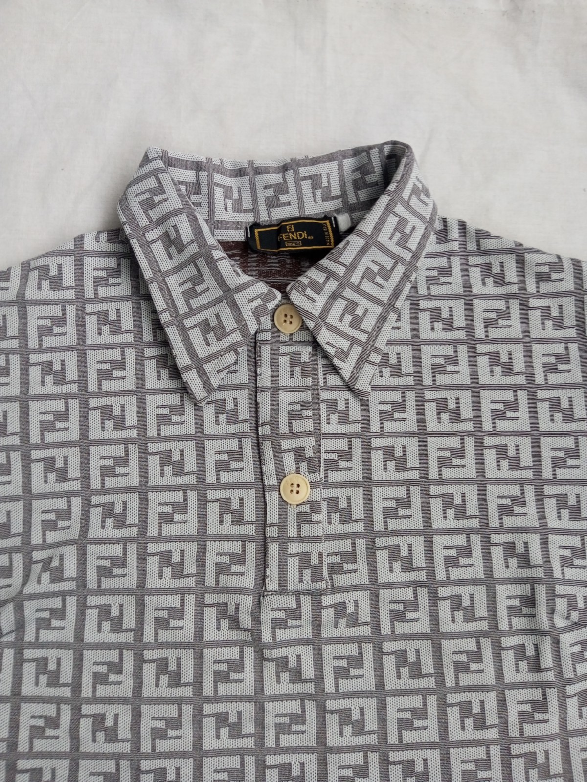 Fendi Vintage FF Zucca Polo Top Size Approx XS Women's Included US Tariffs thumbnail 3