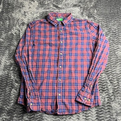 United Colors of Benetton Men s Flannel Long Sleeve Button Up Shirt Size Medium