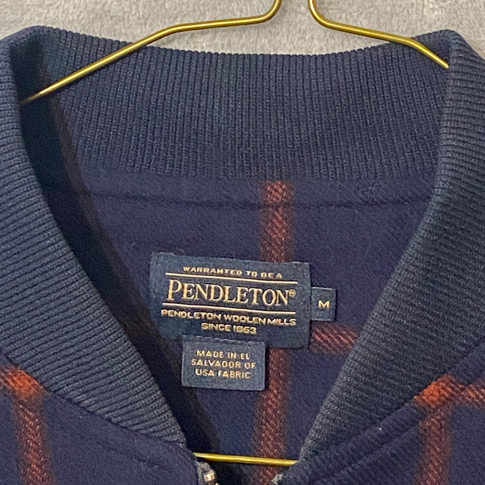 Pendleton Women’s Wool Bomber Jacket Medium Blue … - image 4