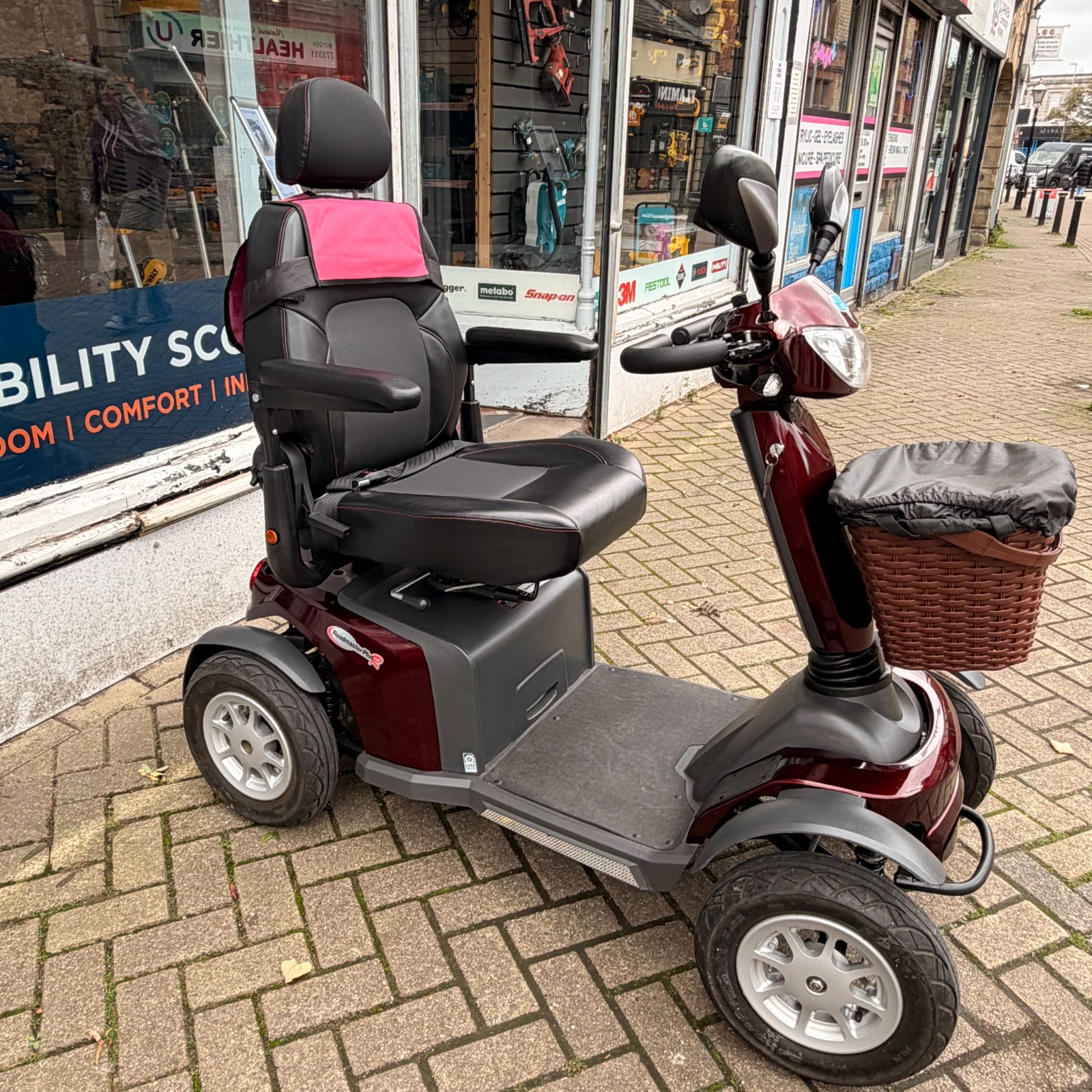 Eden Mobility Roadmaster Plus R 8mph Road Legal Mobility Scooter Burgundy photo 11