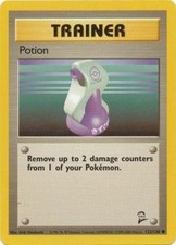 Potion - 122/130 - Common - Unlimited Edition (Damaged) Base Set 2 - Trainer Pok