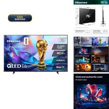 Hisense 75" Class E6SR Series Hi-QLED 4K UHD Smart Roku TV 75E6SR 2026