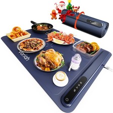 Warming Mat for Food, Warming Tray with 3 Temp Settings & Auto Shut-Off, Food...