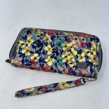 Lug Handspring RFID Wallet Floral Quilted Zip Around Wristlet Credit Card Holder