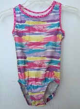 Plum Practicewear Gymnastics Leotard Racerback Multi Printed Size CL