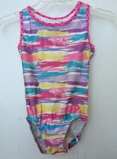 Plum Practicewear Gymnastics Leotard Racerback Multi Printed Size CL