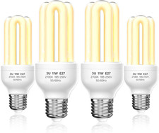 Energy Saving Light Bulbs Screw In, 11W E27 Screw Bulb Warm White 2700K, ES CFL